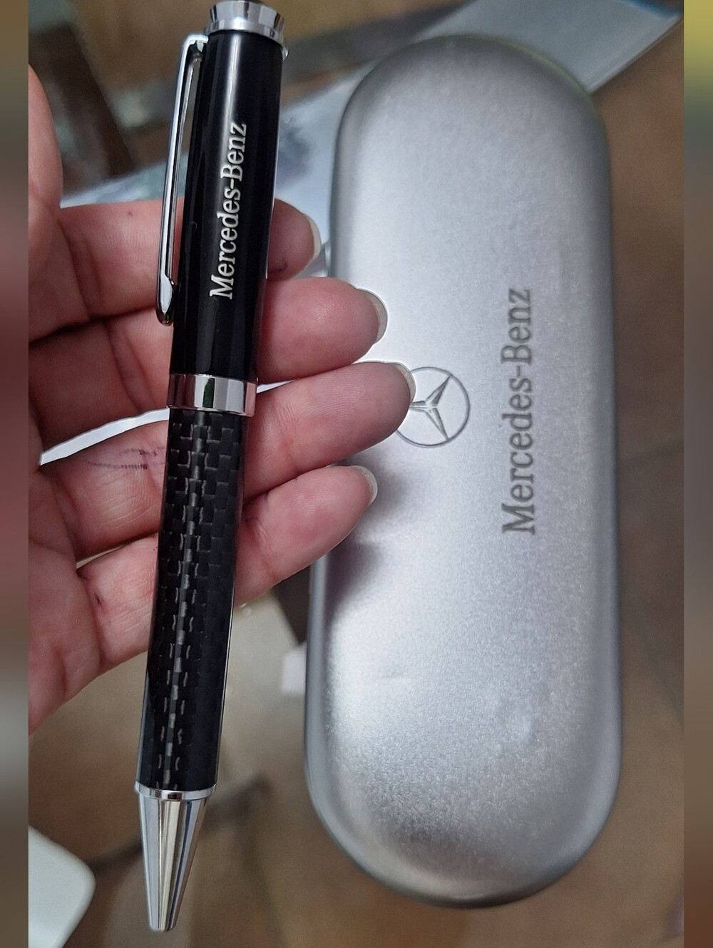 Mercedes-Benz Carbon Fiber Pen  NEW Dual Rollerball & Ballpoint Executive